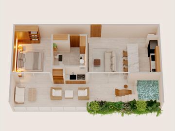 PENTHOUSE | 1 HABITACION | EN VENTA | PLAYA DEL CARMEN Q.ROO |  IDILIK