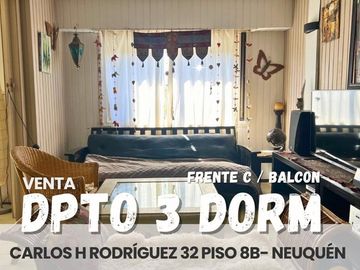 VENTA DPTO 3 DORMITORIOS FRENTE CON BALCÓN
