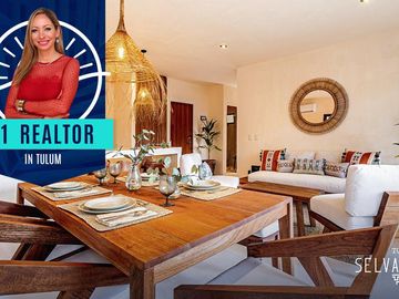 Apartment for sale in development with two natural cenotes TU-086