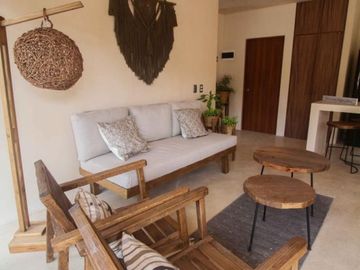 Apartment for sale in development with two natural cenotes TU-086