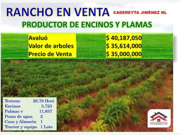 Finca-Rancho en Remate en Cadereyta Jimenez Centro, Cadereyta Jiménez, Nuevo León