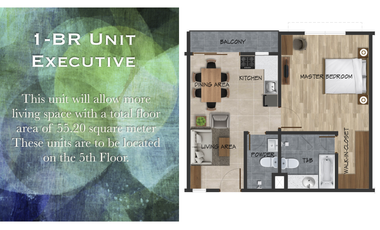 1–BR Condominium For Sale In Emerald Suites Angeles near Clark