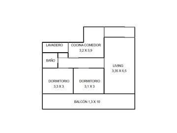 Departamento 3 ambientes en venta en Caballito