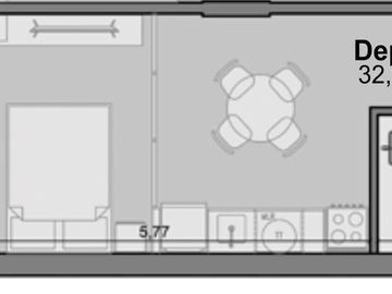 Monoambiente Premium de 32,98m² · Piso 8A · Av. Boedo 772