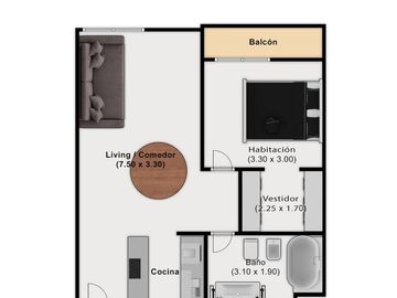 Departamento en venta en La Lucila - Vista al río y cochera