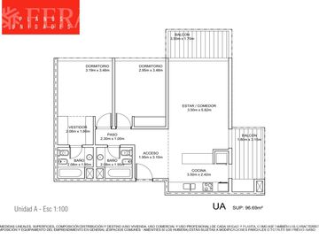 Venta departamento 3 ambientes con doble balcón en Greenville Polo y Resort