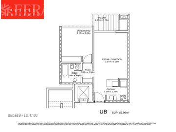 Venta departamento 3 ambientes con doble balcón en Greenville Polo y Resort