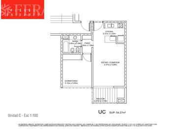 Venta departamento 2 ambientes con balcón en Greenville Polo y Resort