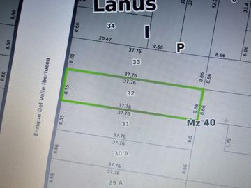 LOTE 326 m2 En Lanusita - 8,66x38 mts