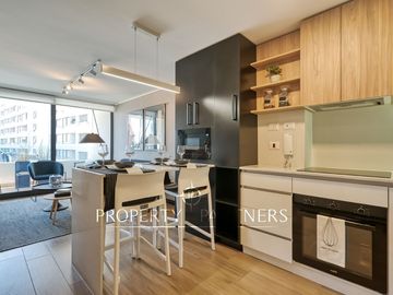 Departamento de 1D 1B con cocina equipada, Av. Las Condes