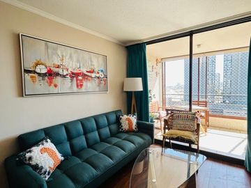 OPORTUNIDAD ARRIENDO DEPTO. EN ÑUÑOA FULL AMOBLADO. CERCA METRO ÑUBLE/IRARRAZAVAL