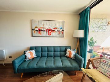 OPORTUNIDAD ARRIENDO DEPTO. EN ÑUÑOA FULL AMOBLADO. CERCA METRO ÑUBLE/IRARRAZAVAL