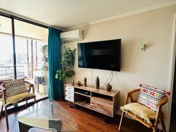 OPORTUNIDAD ARRIENDO DEPTO. EN ÑUÑOA FULL AMOBLADO. CERCA METRO ÑUBLE/IRARRAZAVAL