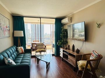 OPORTUNIDAD ARRIENDO DEPTO. EN ÑUÑOA FULL AMOBLADO. CERCA METRO ÑUBLE/IRARRAZAVAL