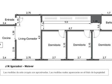 Venta dpto  4 amb, Malaver, San Martin