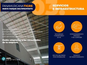 Depósito en ALQUILER de 1.116 m2 - Parque Industrial Tigre