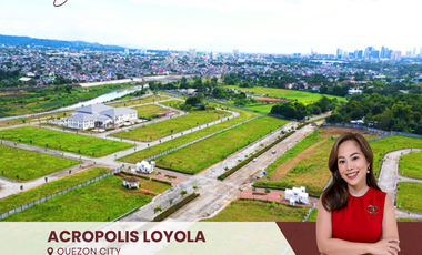 RUSH SALE!! 120k per sqm Elevated Lot for Sale in Acropolis Loyola, Quezon City