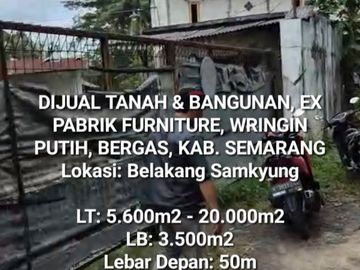 DIJUAL BEKAS PABRIK WRINGIN PUTIH, PTP NGOBO, BERGAS, KAB. SEMARANG