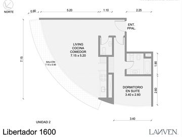Alquiler / Venta departamento 2 ambientes con balcón - Vicente López - INFINITY TOWERS