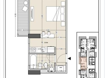 Venta Monoambiente 36M2, Torre Ministro Brin, Lanús.