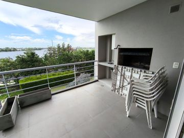 Divino 2amb con balcón terraza, parrilla y con la mejor vista al Lago Central de Nordelta