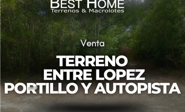 Lote en venta entre portillo y autopista Cancún Q.Roo