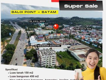 dIjual  murah 2 unit  ruko 2lt Baloi Point Batam center