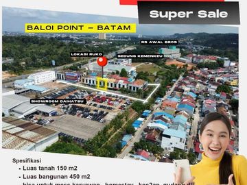 dIjual  murah 2 unit  ruko 2lt Baloi Point Batam center