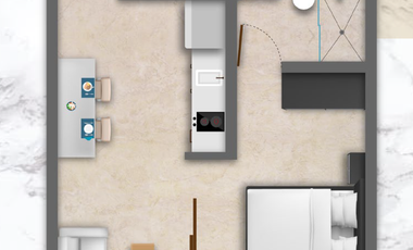Departamento (Mod. 1 Recámara) en Venta en 