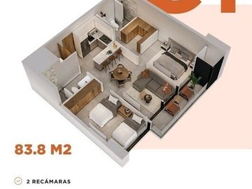 DEPARTAMENTO EN  PREVENTA SANTA CATARINA