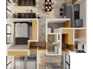 Departamento en venta en Roma Sur