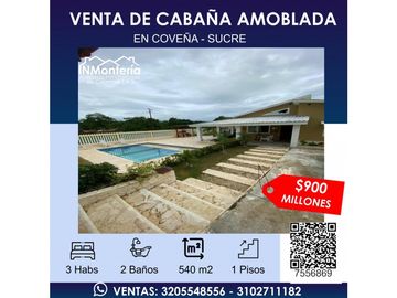 VENTA DE CABAÑA AMOBLADA EN COVEÑA - SUCRE