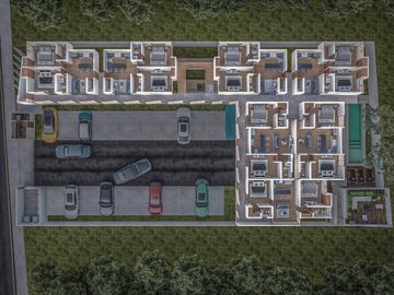 Galatha: Departamento en Dzityá, 2 recámaras y Amenidades
