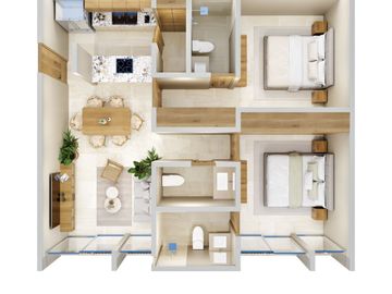 Departamento en venta Mérida Yucatán, Teana Temozón Norte