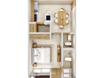 Departamento en venta Mérida Yucatán, Teana Temozón Norte