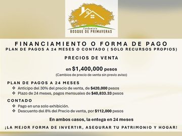 CASA PRIMAVERA  (EN PREVENTA) EN  CONDOMINIO BOSQUE DE PRIMAVERAS