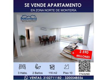 SE VENDE APARTAMENTO EN LA ZONA NORTE DE MONTERA