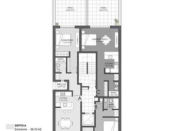 Departamento monoambiente en venta a metros de Bv. Oroño