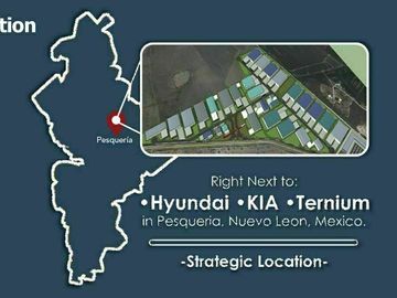 Terreno industrial en venta en Pesquería NL.
