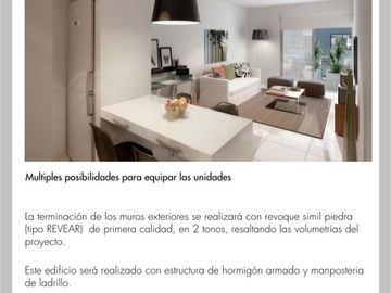 Hermoso Monoambiente contrafrente con balcón