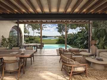 Casa en venta con vista al campo de golf en Provincia Residencial, Mérida