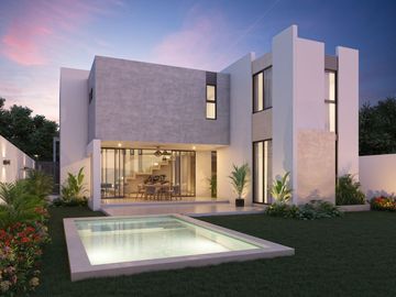 CASA RESIDENCIAL EN PRE-VENTA DE 4 RECAMARAS EN NORTE MERIDA, KOMCHEN.
