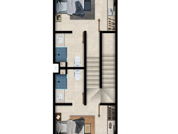 Townhouse en Venta, en Telchac, Amaité, Yucatán (Mod. C)