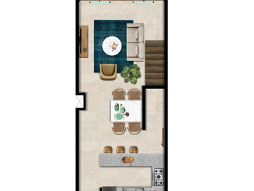 Townhouse en Venta, en Telchac, Amaité, Yucatán (Mod. C)