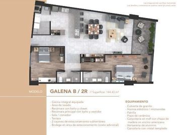 DEPARTAMENTO EN PREVENTA AJIJIC MODELO  GALENA B / 2R