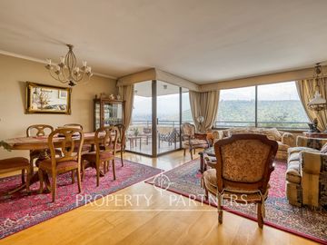 Excelente OPORTUNIDAD  !!!! Acogedor  departamento con vista despejada , 4 D  ,  sector Alto Las Condes .
