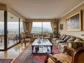Excelente OPORTUNIDAD  !!!! Acogedor  departamento con vista despejada , 4 D  ,  sector Alto Las Condes .