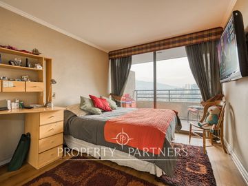 Excelente OPORTUNIDAD  !!!! Acogedor  departamento con vista despejada , 4 D  ,  sector Alto Las Condes .