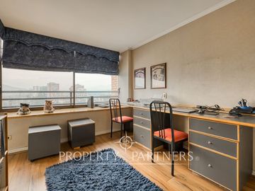 Excelente OPORTUNIDAD  !!!! Acogedor  departamento con vista despejada , 4 D  ,  sector Alto Las Condes .
