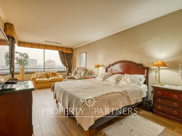 Excelente OPORTUNIDAD  !!!! Acogedor  departamento con vista despejada , 4 D  ,  sector Alto Las Condes .